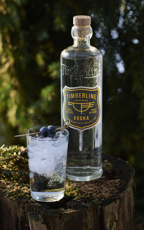 Timberline Vodka is uniquely distilled with a balance of grain and 14 different varietals of non-GMO Pacific Northwest apples.